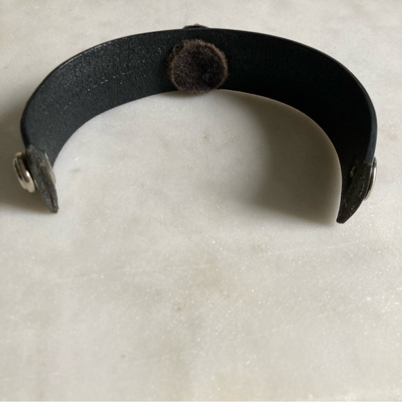 Upcycled Leather Belt Bracelet - Picture 4 of 4